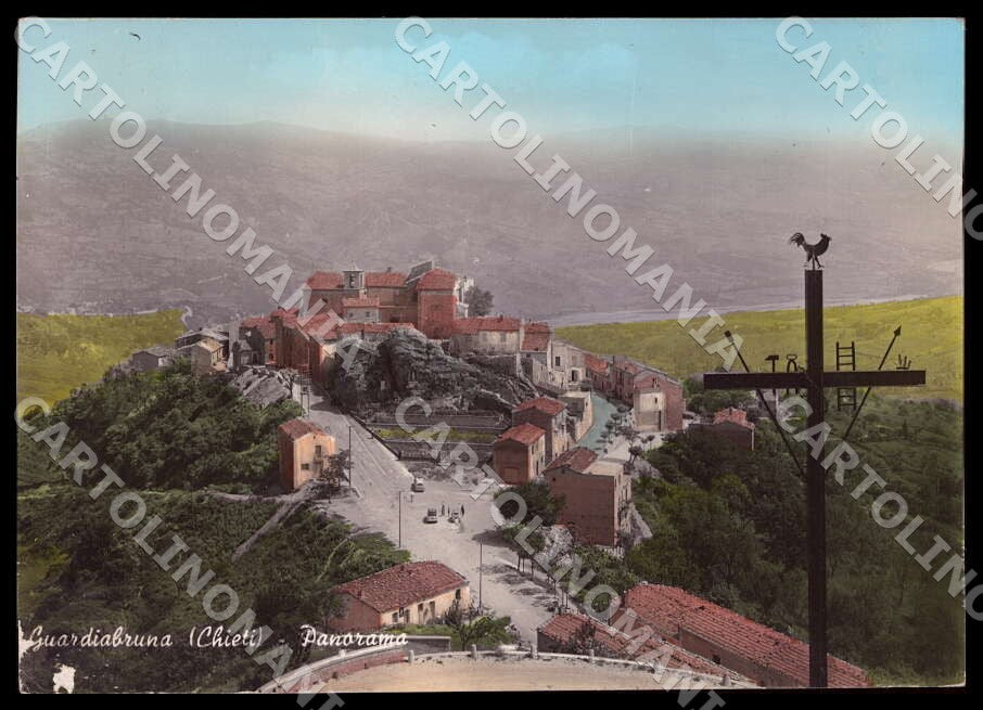 Chieti Guardiabruna Panorama PIEGHINE ABRASA FG Foto cartolina GM1675 – fronte