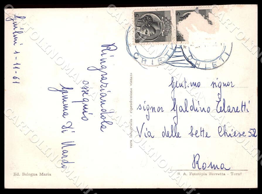 Chieti Guilmi Viale Tigli Panorama FG Foto cartolina GM1679 – retro