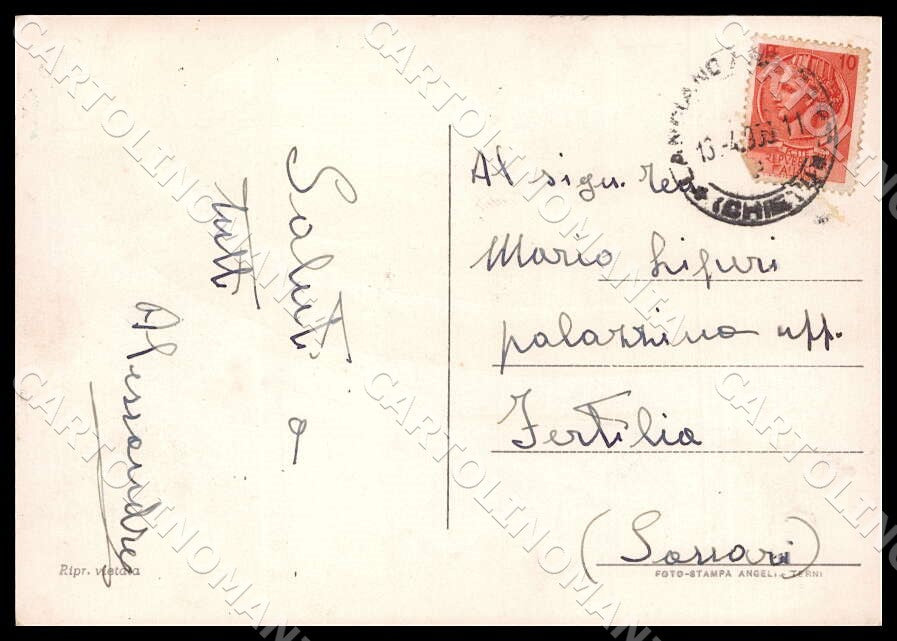 Chieti Lanciano Piazzale Stazione FG Foto cartolina GM1694 – retro