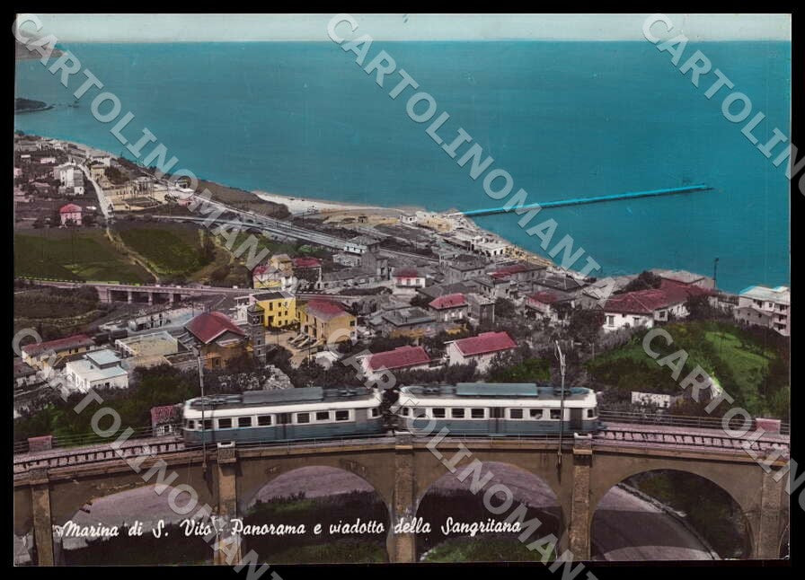 Chieti San Vito Chietino Treno Ferrovia Sangritana FG Foto cartolina GM1697 – fronte