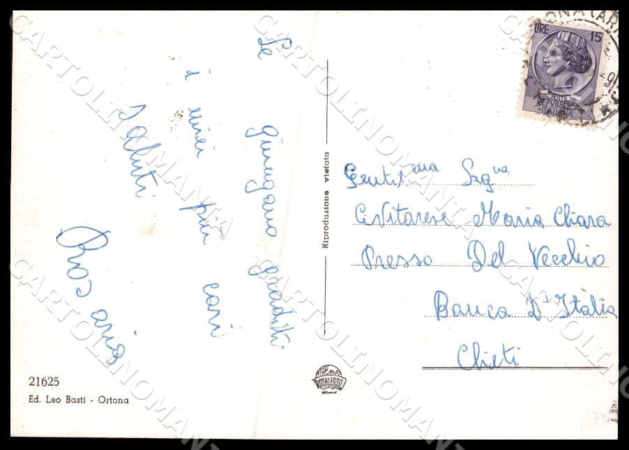 Chieti Ortona Sala Eden FG Foto cartolina GM1703 – retro