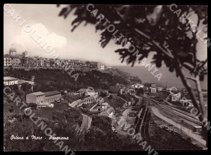 Chieti Ortona Panorama Ferrovia FG Foto cartolina GM1705 – fronte