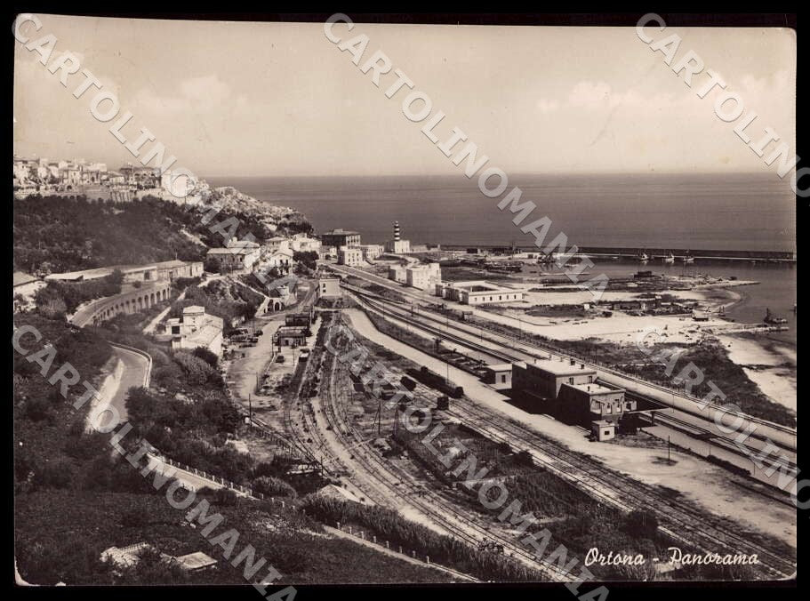 Chieti Ortona Panorama Stazione PIEGHINA FG Foto cartolina GM1707 – fronte