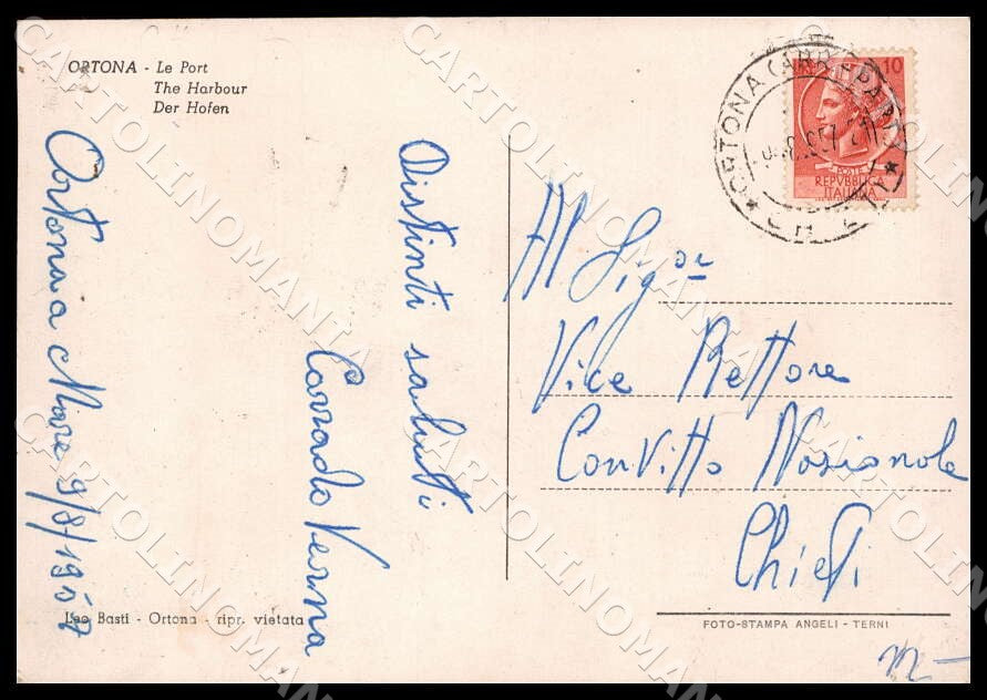 Chieti Ortona Porto FG Foto cartolina GM1708 – retro
