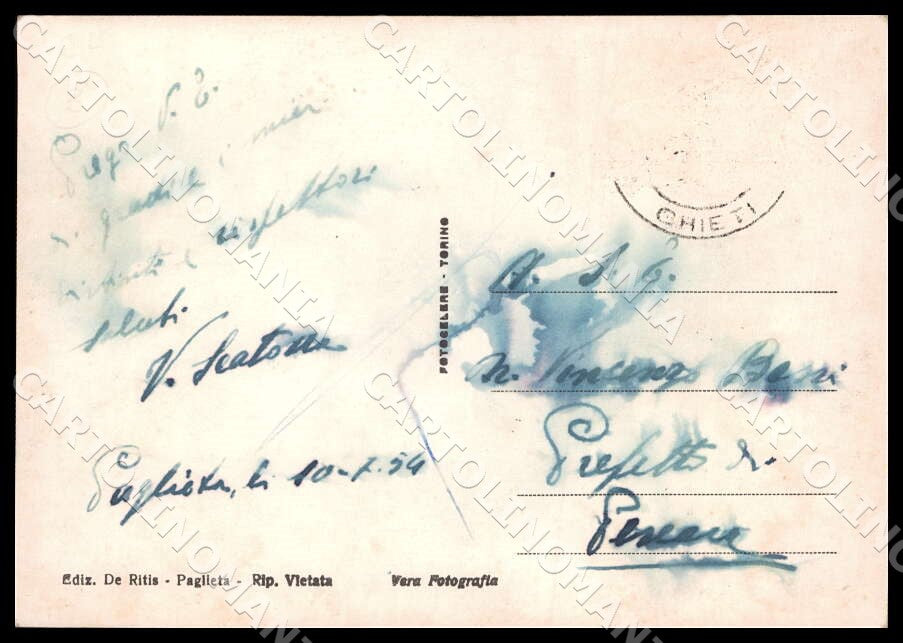 Chieti Paglieta Corso Vittorio Emanuele COLLA PIEGA FG Foto cartolina GM1710 – retro