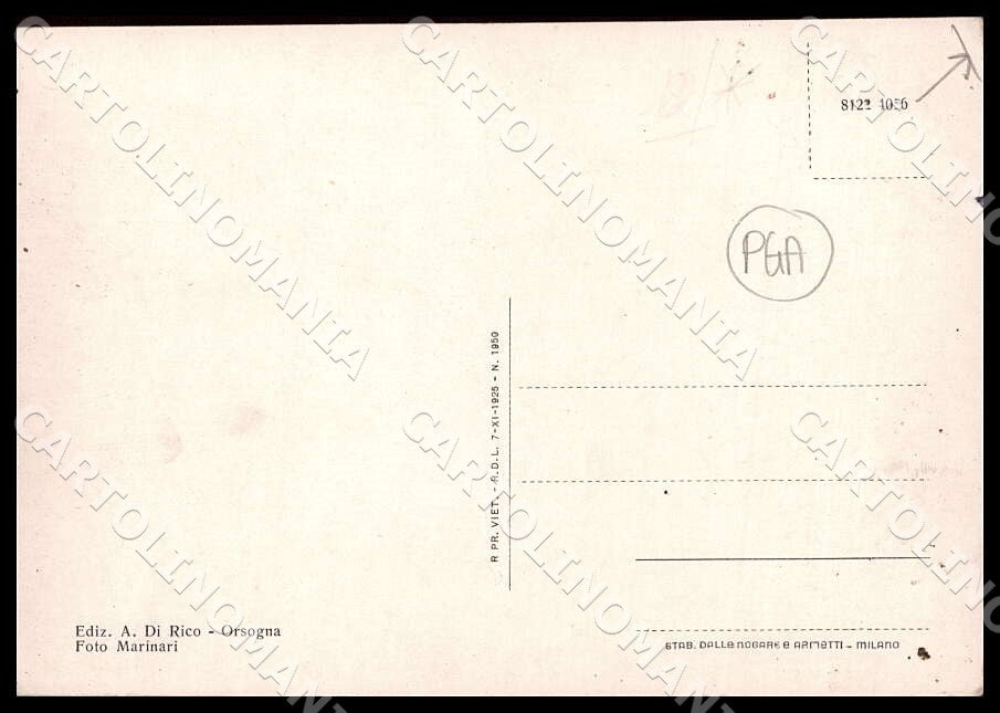 Chieti Orsogna Corso Raffaele Paolucci Auto PIEGHINA FG Foto cartolina GM1711 – retro