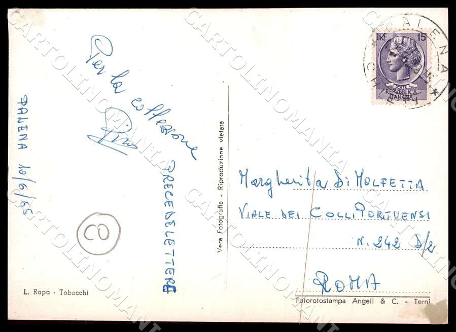 Chieti Palena Panorama COLLA FG Foto cartolina GM1712 – retro