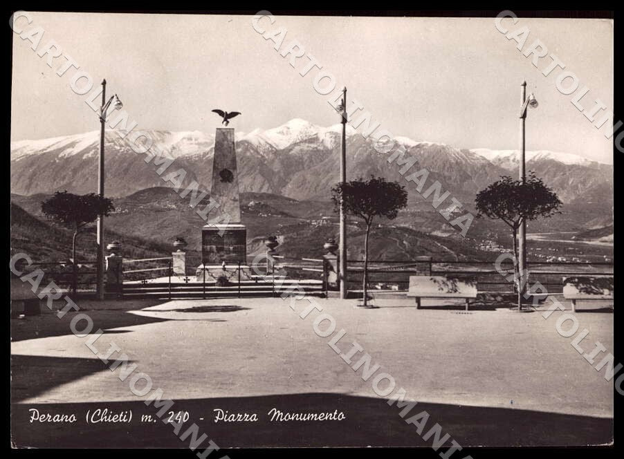 Chieti Perano Piazza Monumento COLLA FG Foto cartolina GM1717 – fronte