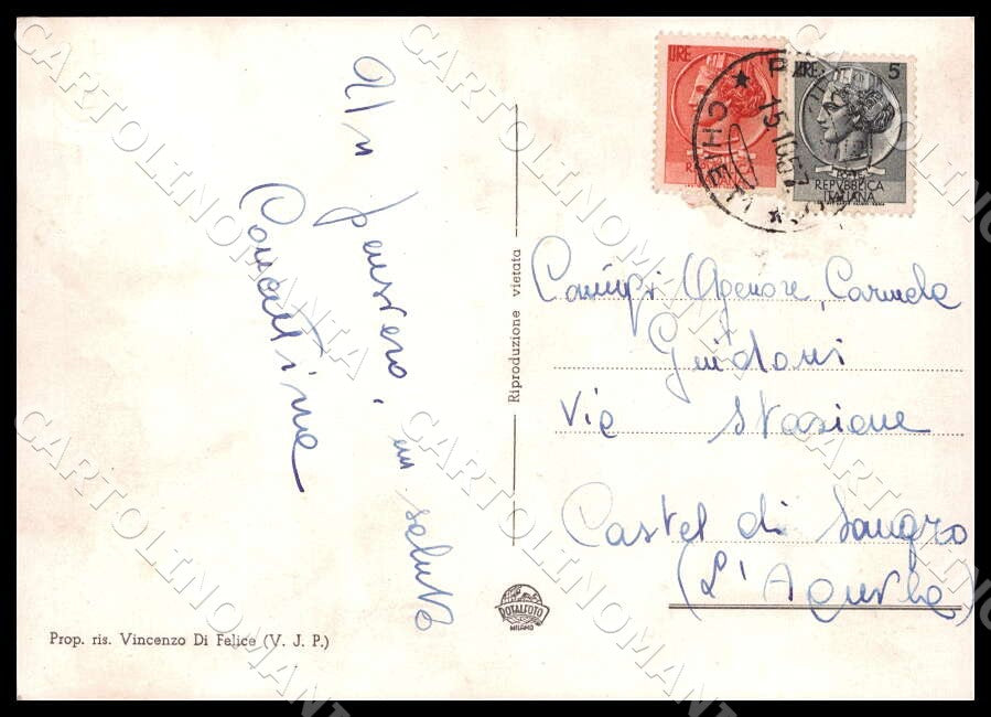 Chieti Palombaro Via Cavour Auto FG Foto cartolina GM1719 – retro