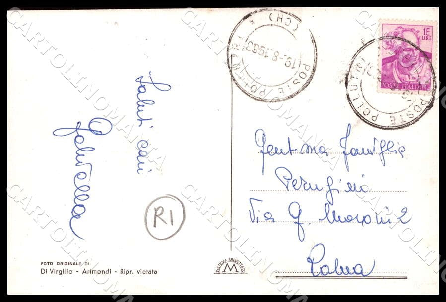 Chieti Pollutri Panorama RIFILATA FG Foto cartolina GM1721 – retro