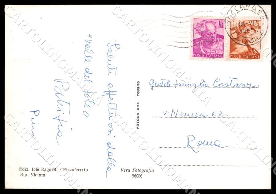 Chieti Pizzoferrato Panorama Sud FG Foto cartolina GM1724 – retro