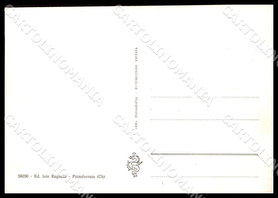 Chieti Pizzoferrato Piazza San Rocco e Pizzo Bar Auto FG Foto cartolina GM1726 – retro