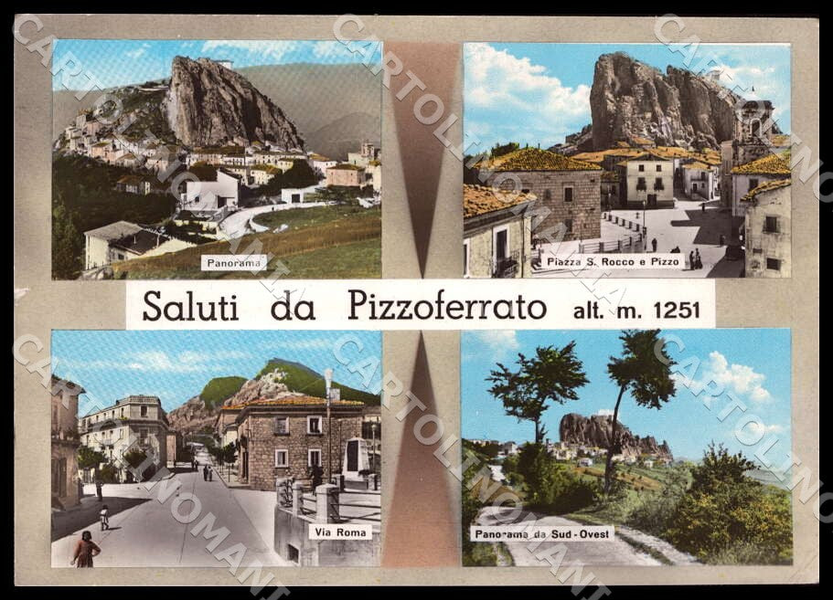 Chieti Pizzoferrato Saluti da Panorama Piazza STRAPPINO FG Foto cartolina GM1731 – fronte