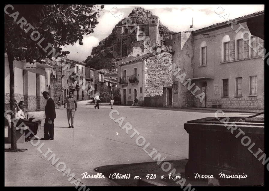 Chieti Rosello Piazza Municipio Alterocca ABRASA FG Foto cartolina GM1732 – fronte