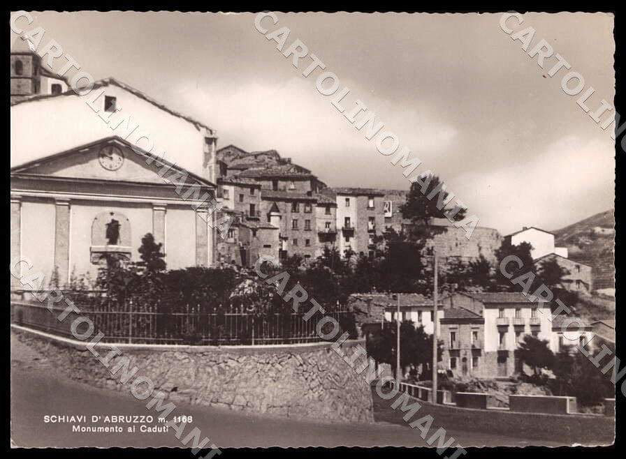 Chieti Schiavi d'Abruzzo Monumento Caduti FG Foto cartolina GM1744 – fronte