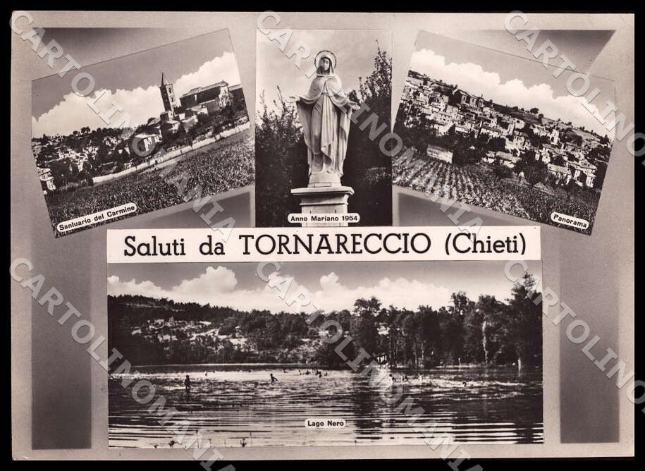Chieti Tornareccio Santuario Carmine Anno PIEGHINE FG Foto cartolina GM1756 – fronte