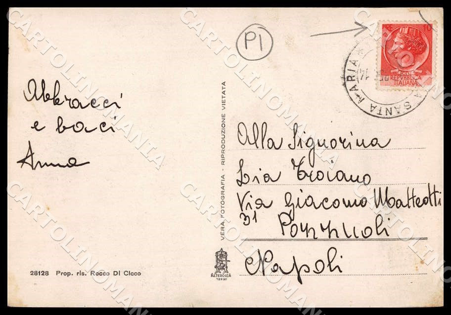 Chieti Villa Santa Maria Ponte Fiume Sangro PIEGA FG Foto cartolina GM1760 – retro
