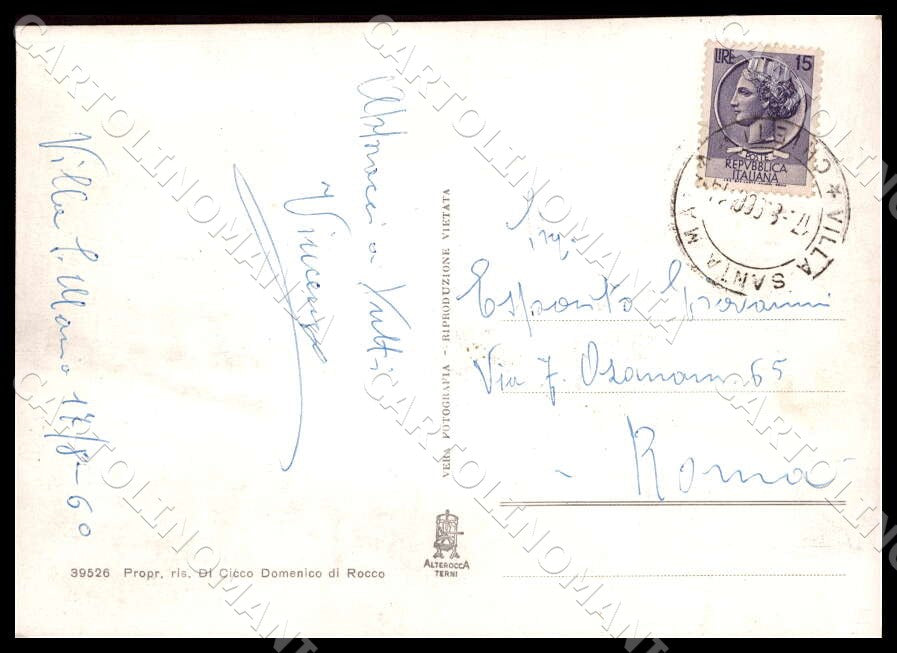 Chieti Villa Santa Maria Panorama Alterocca FG Foto cartolina GM1761 – retro