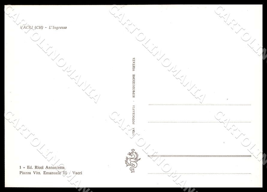 Chieti Vacri Ingresso Autobus Auto FG Foto cartolina GM1770 – retro