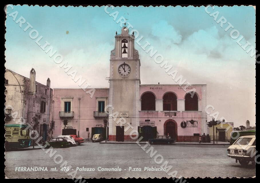 Matera Ferrandina Palazzo Comunale Piazza PIEGHINE FG Foto cartolina GM1782 – fronte