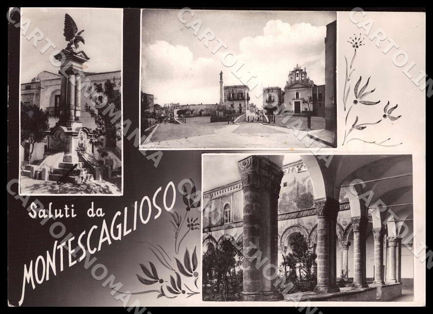Matera Montescaglioso Saluti da PIEGA ABRASA FG Foto cartolina GM1799 – fronte