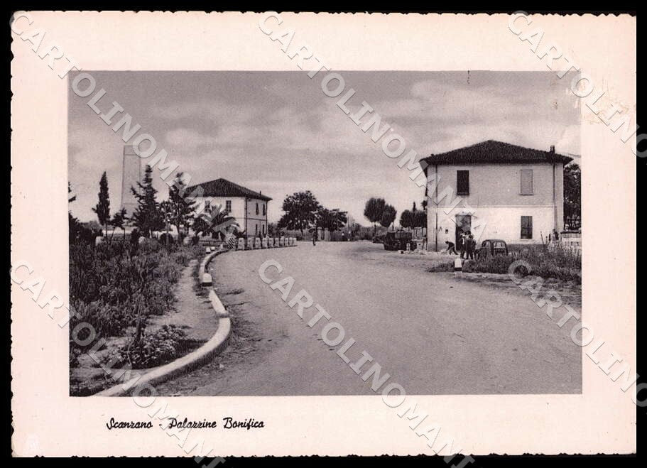 Matera Scanzano Jonico Palazzine Bonifica Auto ABRASA FG Foto cartolina GM1812 – fronte