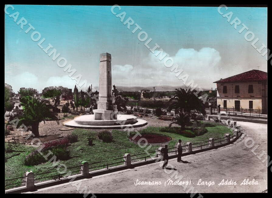 Matera Scanzano Largo Addis Abeba PIEGATA FG Foto cartolina GM1813 – fronte
