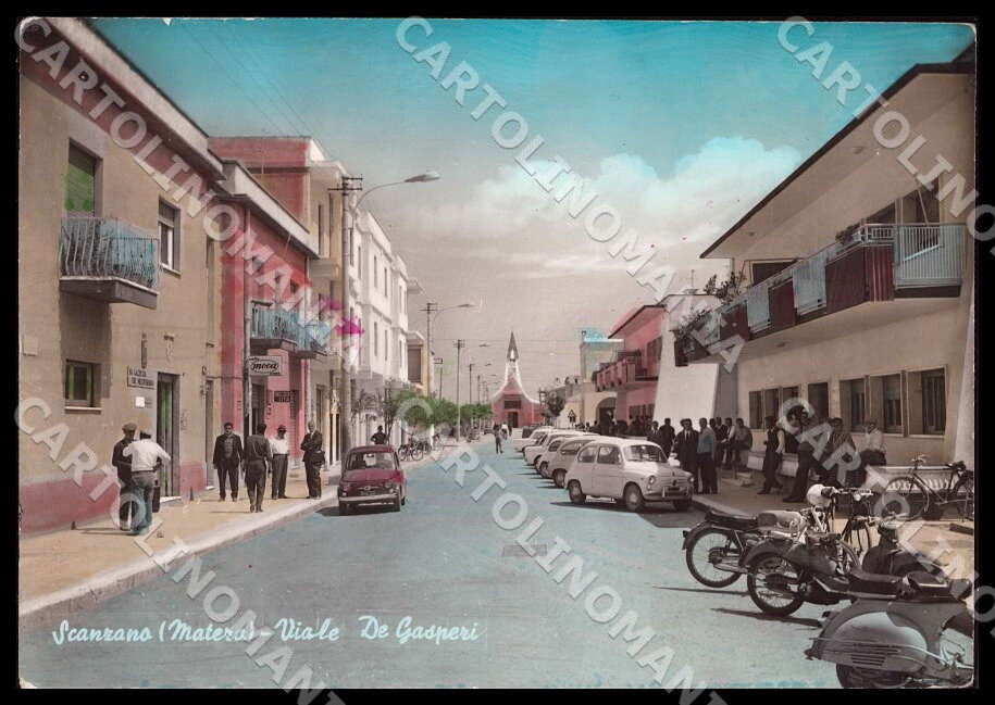 Matera Scanzano Viale De Gasperi COLLA ABRASA RIFILATA FG Foto cartolina GM1814 – fronte