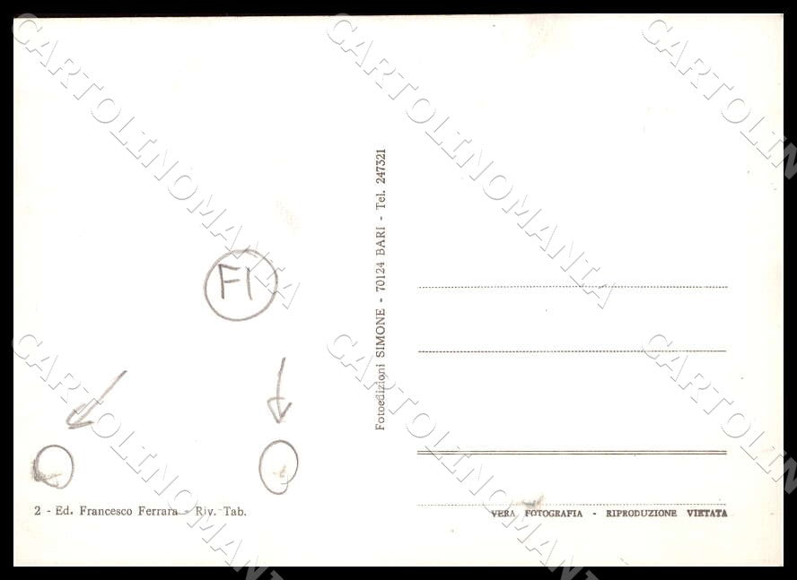 Matera Scanzano Largo Addis Abeba FORI FG Foto cartolina GM1815 – retro