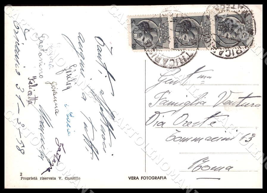 Matera Tricarico Via Lucania FG Foto cartolina GM1818 – retro