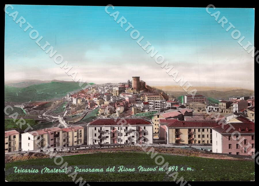 Matera Tricarico Panorama Rione Nuovo FG Foto cartolina GM1821 – fronte