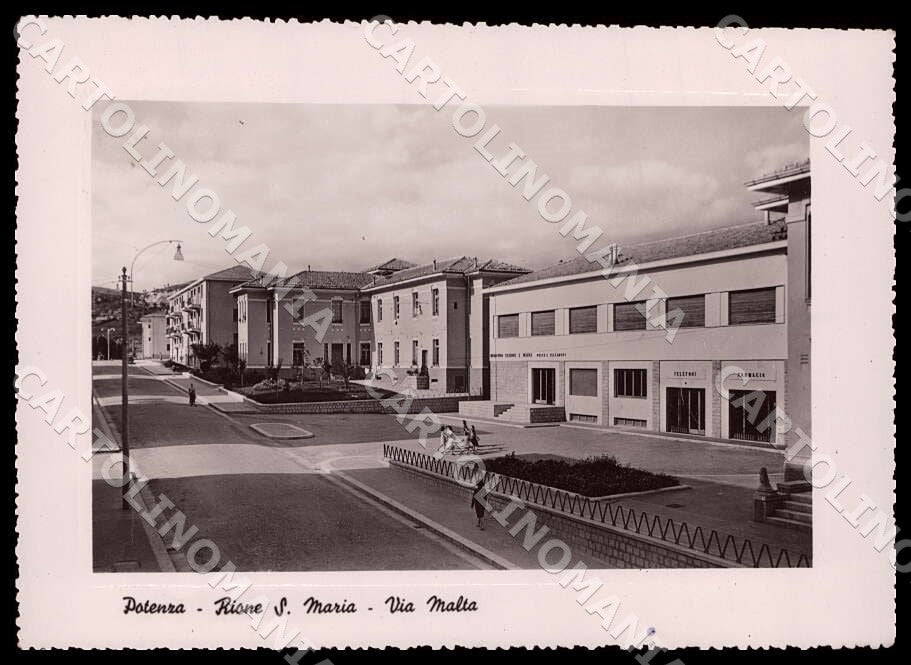 Potenza Città Rione Santa Maria Via Malta Farmacia FG Foto cartolina GM1822 – fronte