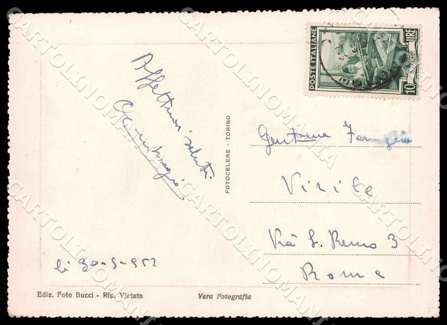 Potenza Città Rione Santa Maria Via Malta Farmacia FG Foto cartolina GM1822 – retro