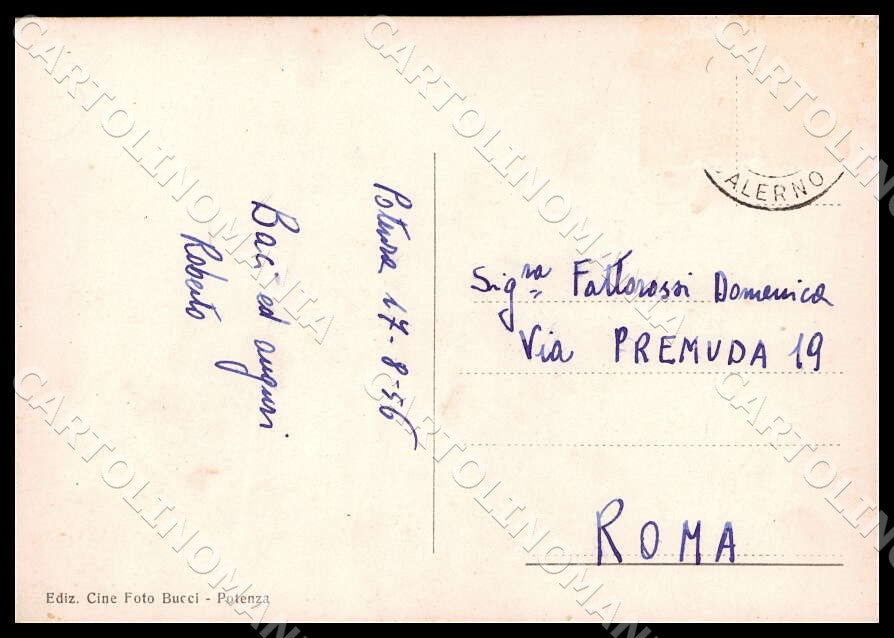 Potenza Città Rione Santa Maria Via Malta Autobus FG Foto cartolina GM1832 – retro