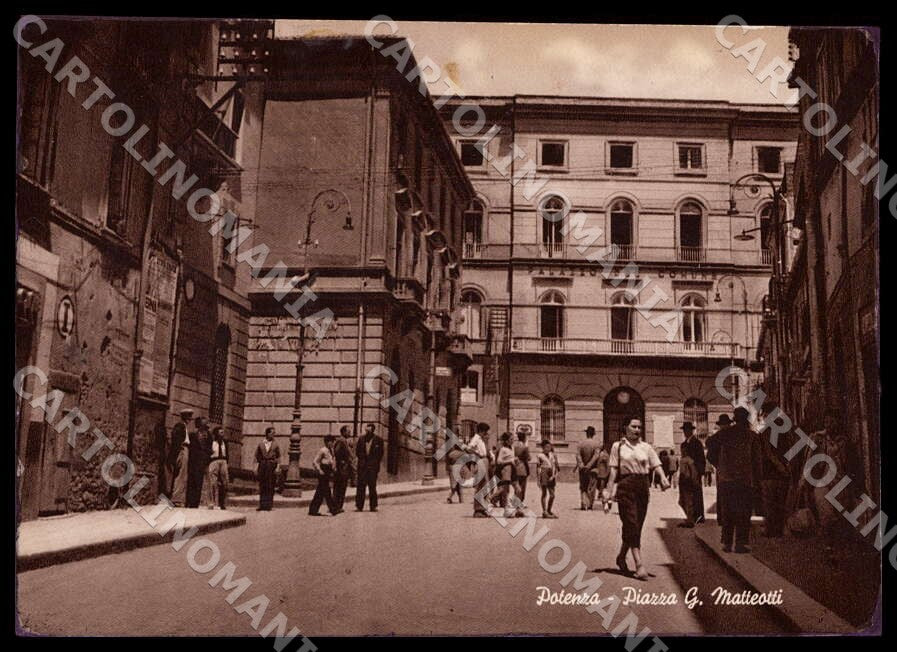 Potenza Città Piazza Giacomo Matteotti MACCHIE FG Foto cartolina GM1833 – fronte