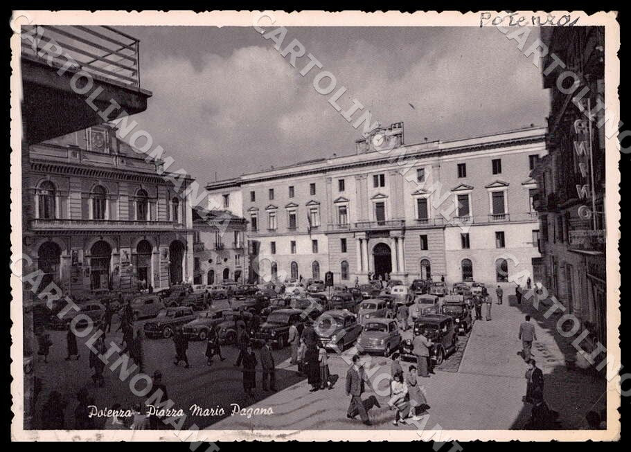 Potenza Città Piazza Mario Pagano Auto FG Foto cartolina GM1834 – fronte