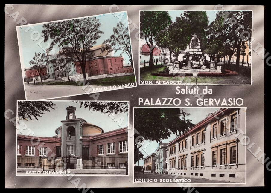 Potenza Palazzo San Gervasio Asilo Lo Sasso Monumento FG Foto cartolina GM1838 – fronte