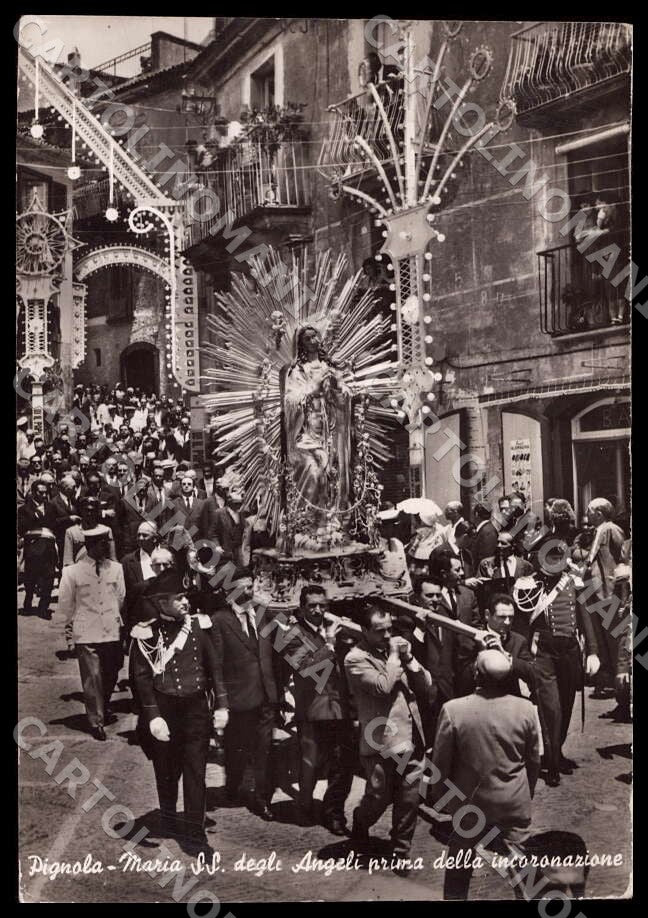 Potenza Pignola Maria Processione Carabinieri PIEGHE FG Foto cartolina GM1845 – fronte