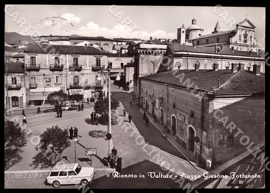 Potenza Rionero in Vulture Piazza Giustino Fortunato FG Foto cartolina GM1848 – fronte