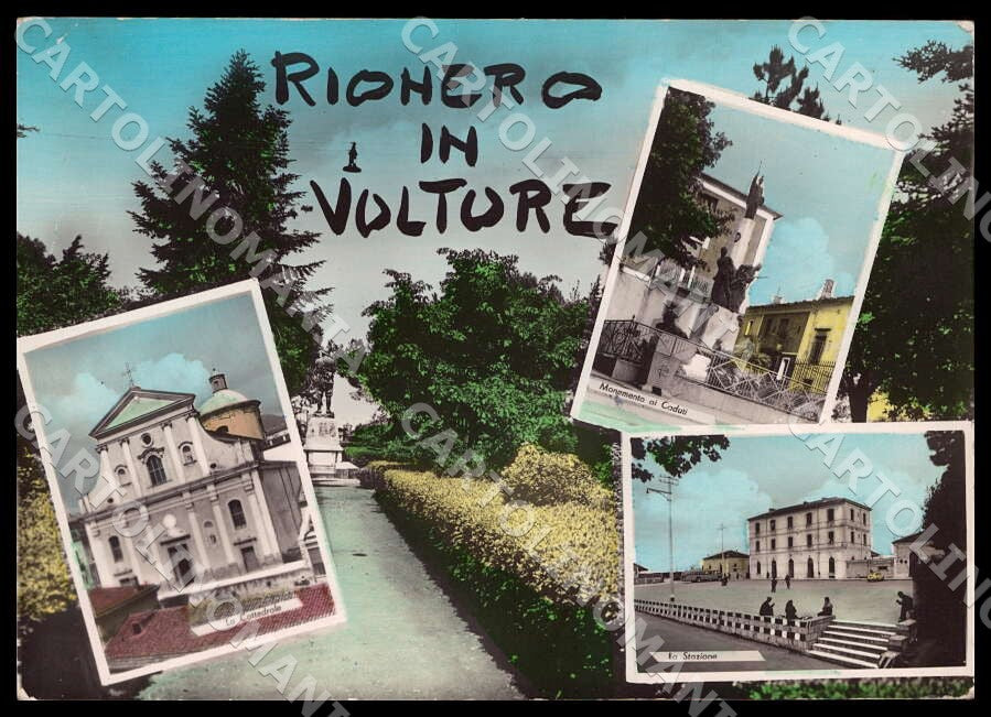 Potenza Rionero in Vulture Monumento Caduti PIEGHINA FG Foto cartolina GM1851 – fronte