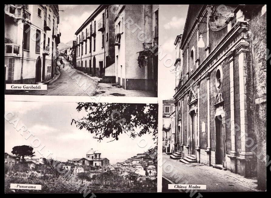 Potenza Rotonda Corso Garibaldi Panorama Chiesa Madre FG Foto cartolina GM1854 – fronte