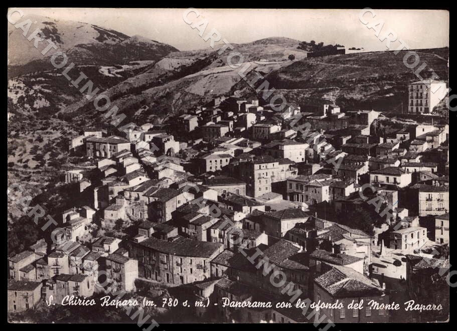 Potenza San Chirico Raparo Panorama ABRASA FORO MACCHIE FG Foto cartolina GM1871 – fronte