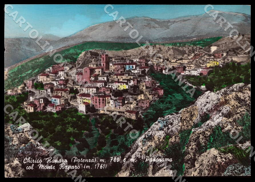 Potenza San Chirico Raparo Panorama Monte Alterocca FG Foto cartolina GM1875 – fronte