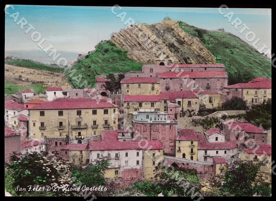 Potenza San Fele Rione Castello Asilo FG Foto cartolina GM1877 – fronte