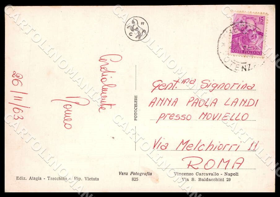 Potenza Trecchina Panorama FG Foto cartolina GM1879 – retro
