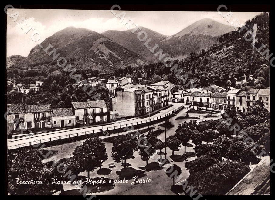 Potenza Trecchina Piazza Popolo viale Jequié PIEGA FG Foto cartolina GM1880 – fronte