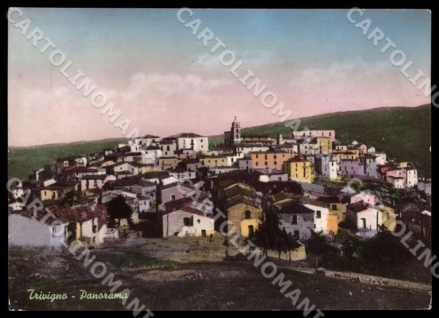 Potenza Trivigno Panorama PIEGHINA ABRASA FG Foto cartolina GM1884 – fronte