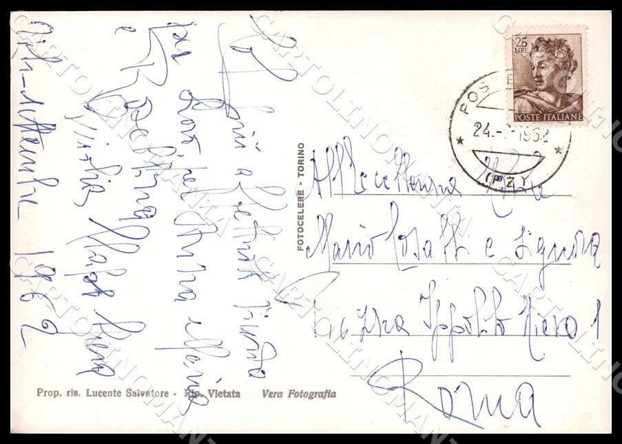 Potenza Tito Panorama FG Foto cartolina GM1887 – retro