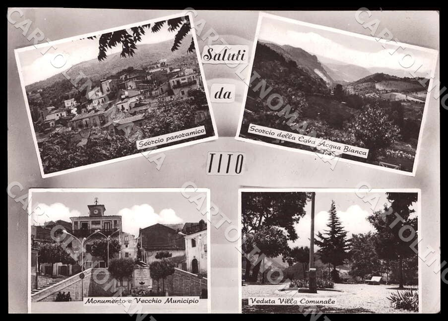 Potenza Tito Saluti da Scorcio panoramico Cava FG Foto cartolina GM1889 – fronte