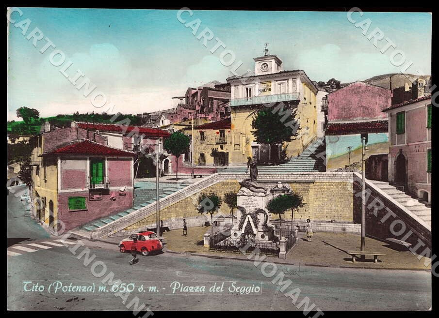 Potenza Tito Piazza del Seggio Auto FG Foto cartolina GM1890 – fronte